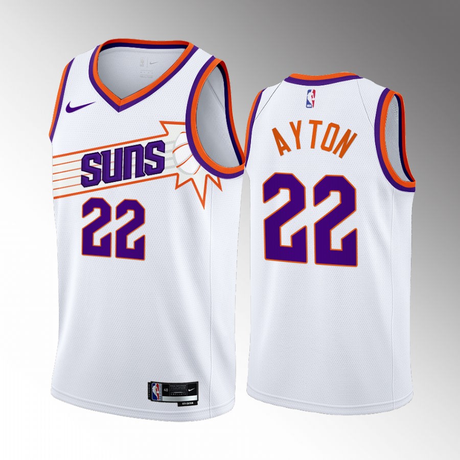 Deandre Ayton 2023-24 Phoenix Suns White #22 Association Edition Jersey Swingman