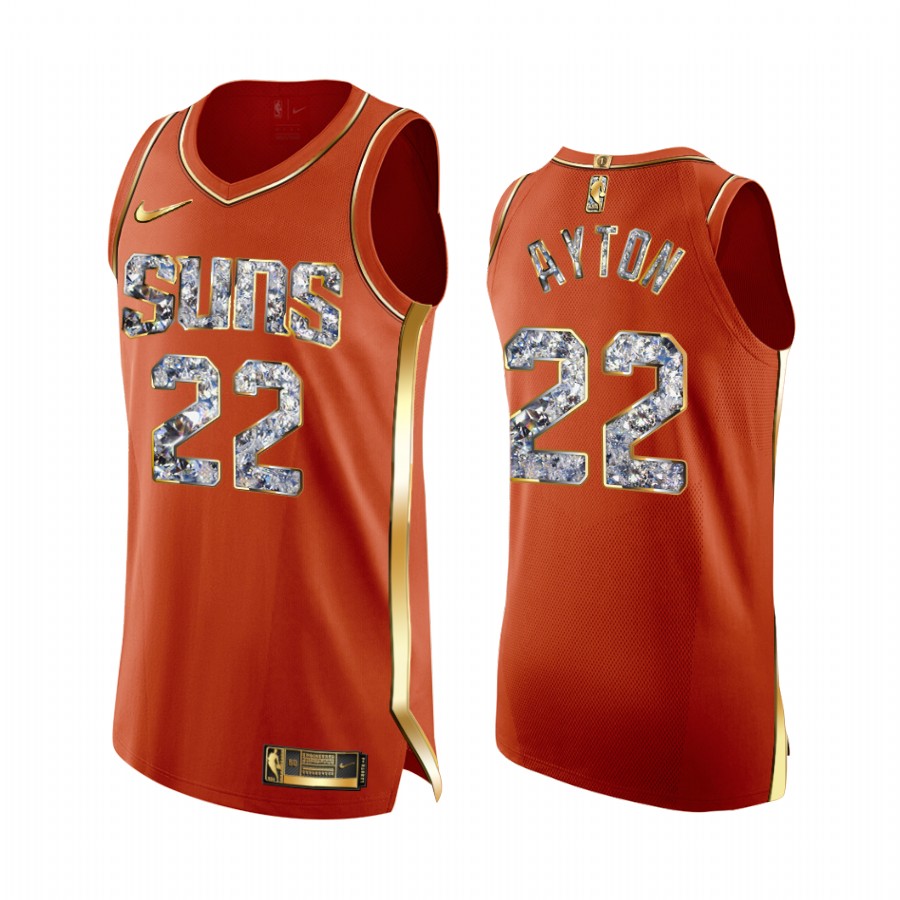 Deandre Ayton Orange #22 Phoenix Suns 2022 NBA Playoffs Jersey Diamond Edition