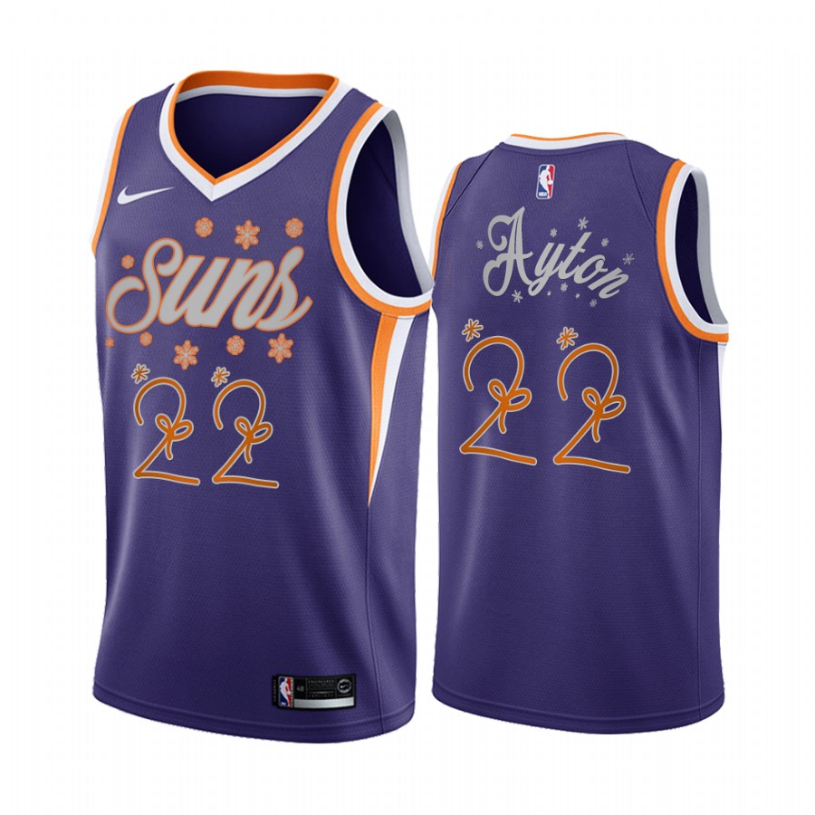 Deandre Ayton Phoenix Suns 2020 Christmas Night Purple Jersey Festive Special Edition