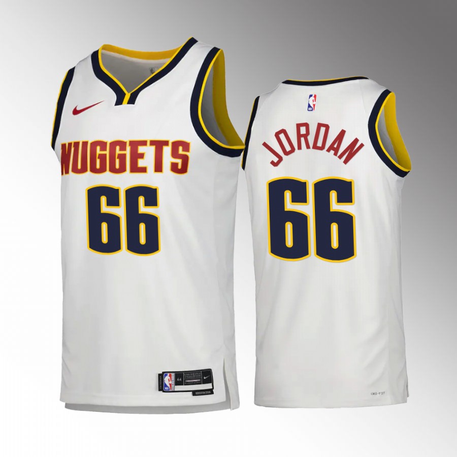 DeAndre Jordan 2022-23 Denver Nuggets White #66 Association Edition Jersey Swingman