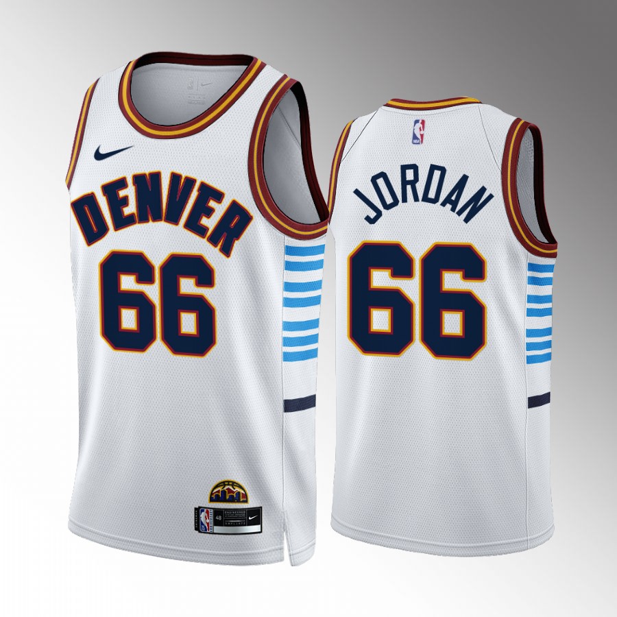 DeAndre Jordan 2022-23 Denver Nuggets White #66 City Edition Jersey Swingman