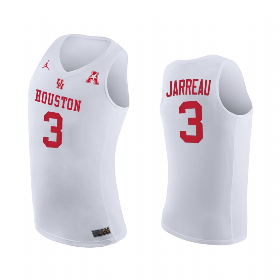 DeJon Jarreau Houston Cougars White Jersey Home 2021 March Madness
