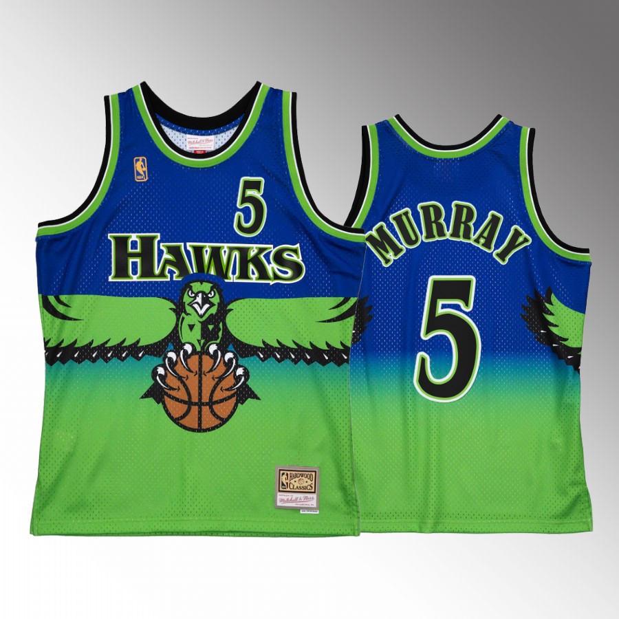 Dejounte Murray #5 Atlanta Hawks Reload 2.0 Green Hardwood Classics Jersey
