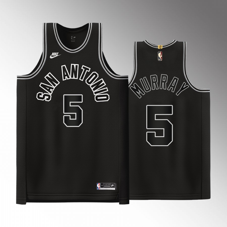 Dejounte Murray 2022-23 San Antonio Spurs Black #5 Classic Edition Jersey