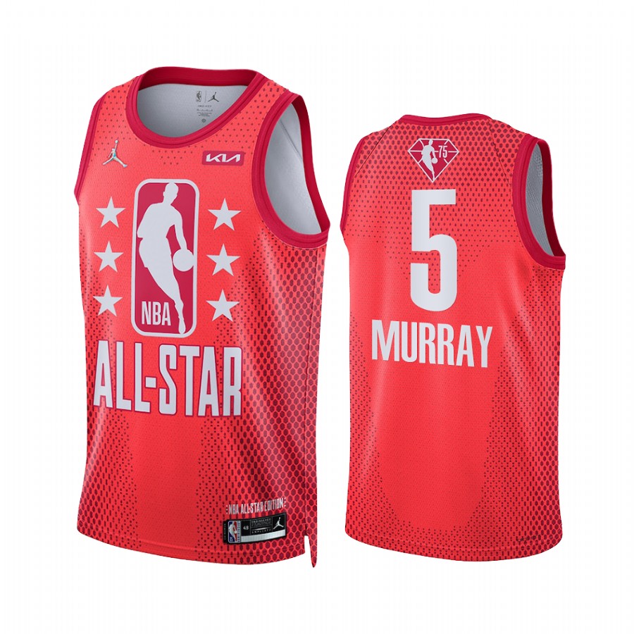 Dejounte Murray 2022 NBA All-Star Game Spurs Jersey Maroon Reserves Uniform