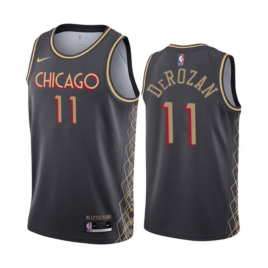 DeMar DeRozan Chicago Bulls 2021 City Edition Black #11 Jersey
