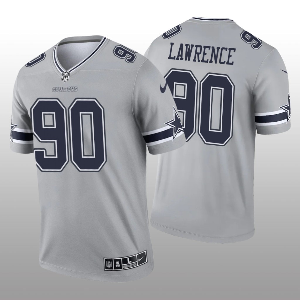 DeMarcus Lawrence Dallas Cowboys Gray Jersey Inverted Legend - Men's