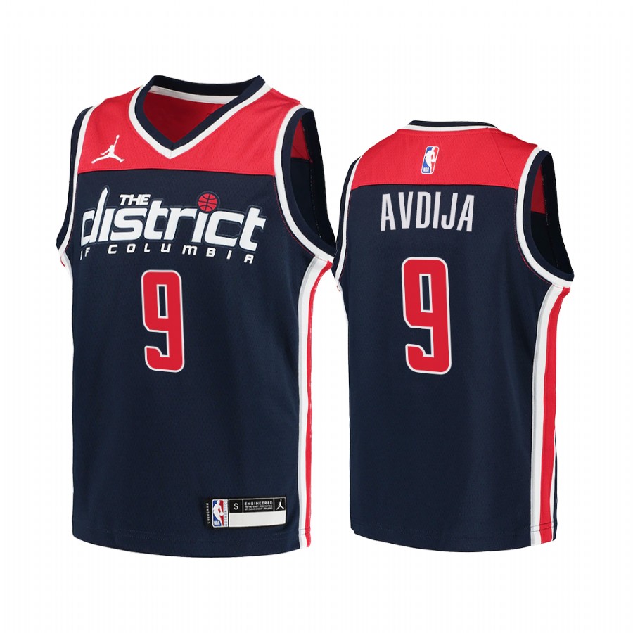 Deni Avdija Washington Wizards 2020-21 Statement Youth Jersey - Navy