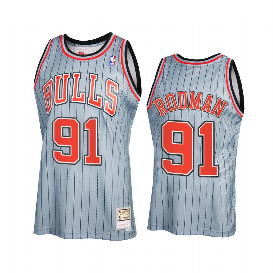 Dennis Rodman #91 Chicago Bulls 2021 Reload 2.0 Jersey Gray