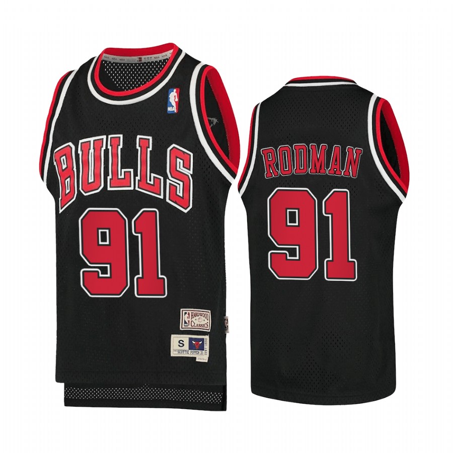 Dennis Rodman Chicago Bulls Hardwood Classics youth Jersey - Black