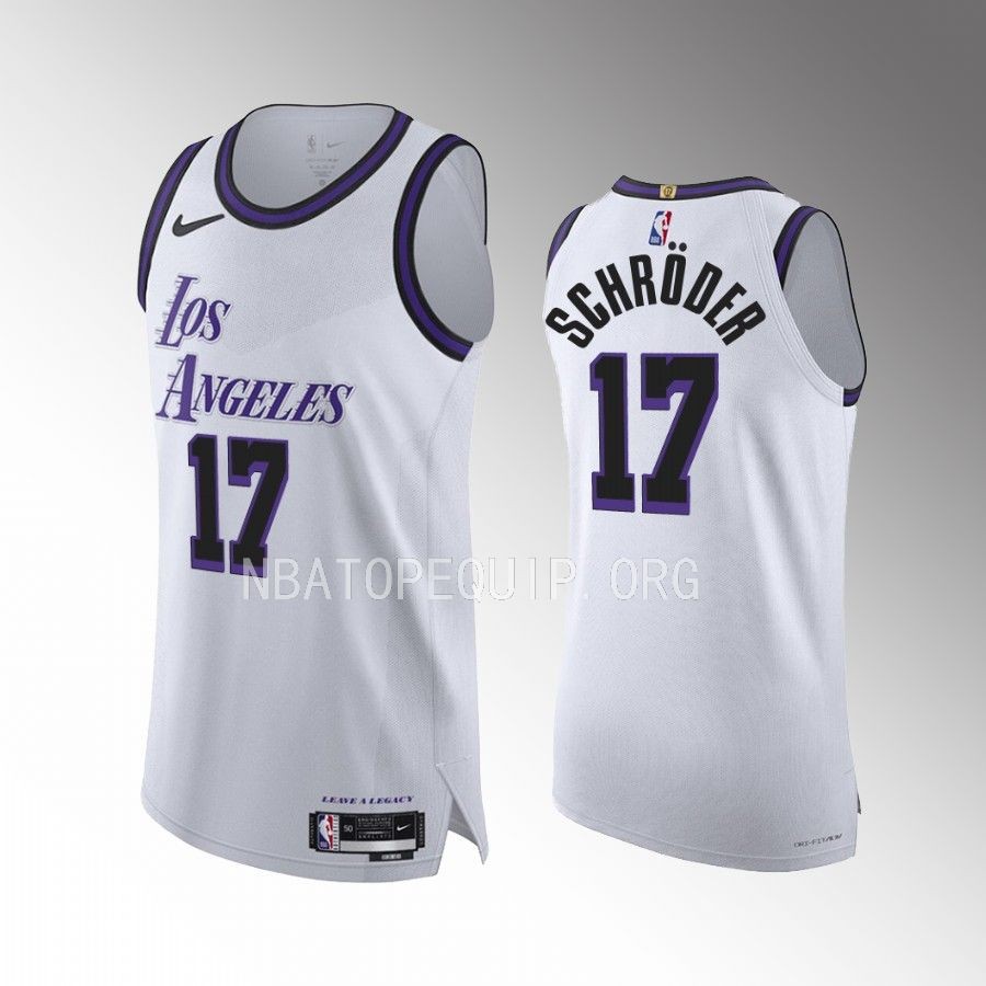 Dennis Schroder Los Angeles Lakers 2022-23 City Edition #17 Jersey White