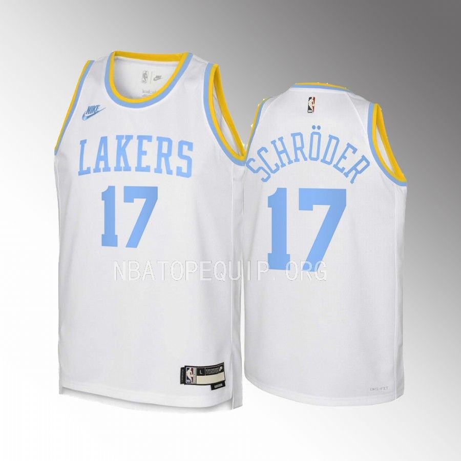 Dennis Schroder Los Angeles Lakers 2022-23 Classic Edition White Youth Jersey - Swingman
