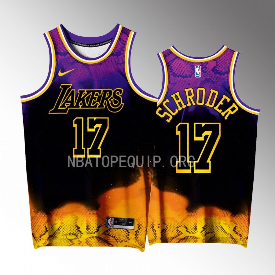 Dennis Schroder Los Angeles Lakers Black #17 Jersey Mamba Special Edition