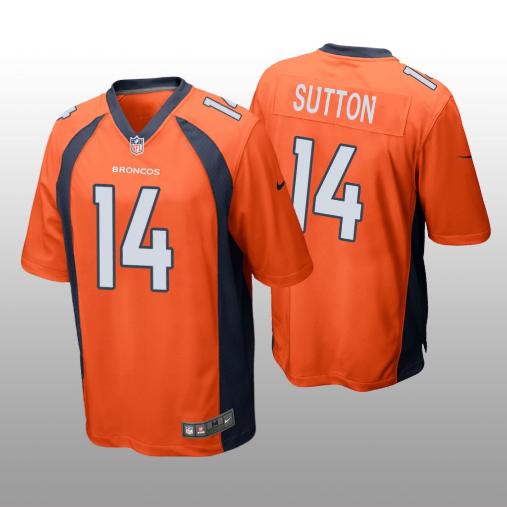 Denver Broncos #14 Orange Men's Courtland Sutton Game Jersey