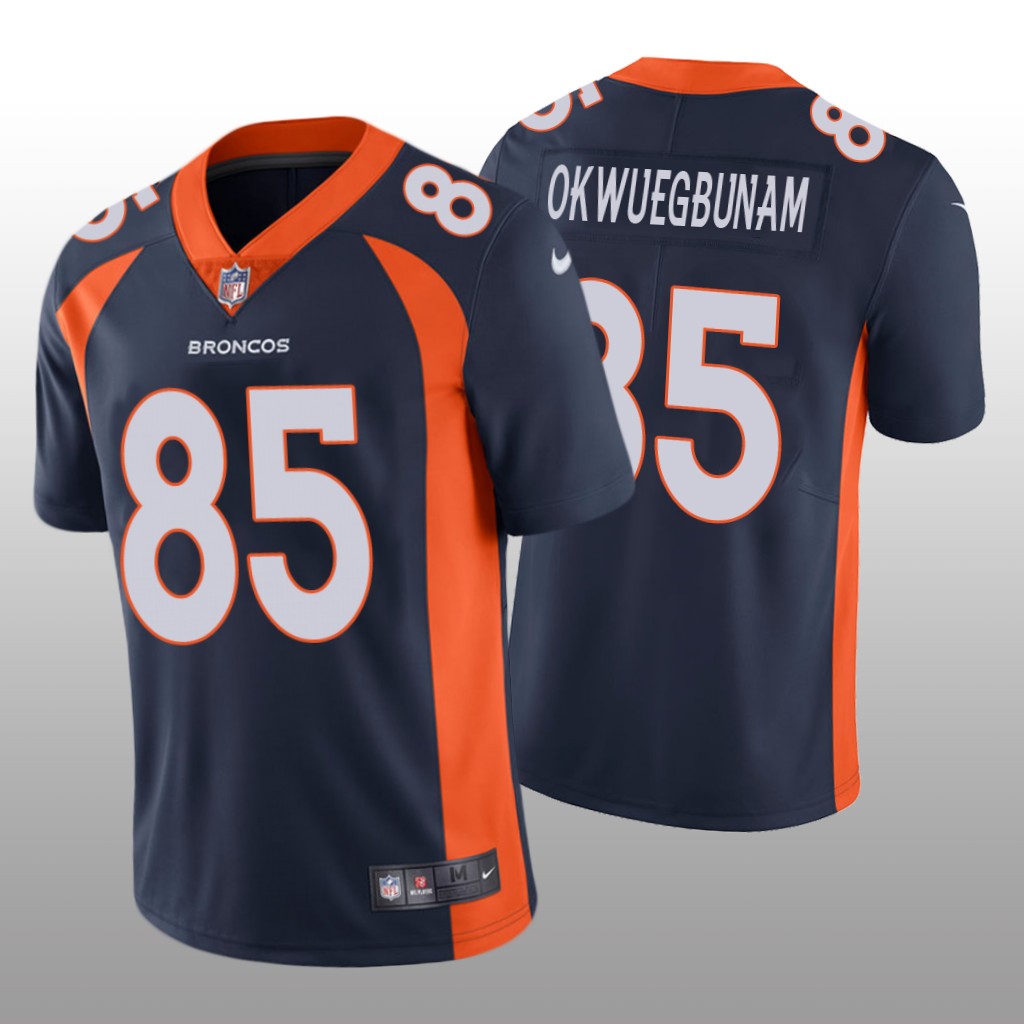 Denver Broncos Albert Okwuegbunam Navy Jersey Vapor Limited - Men's