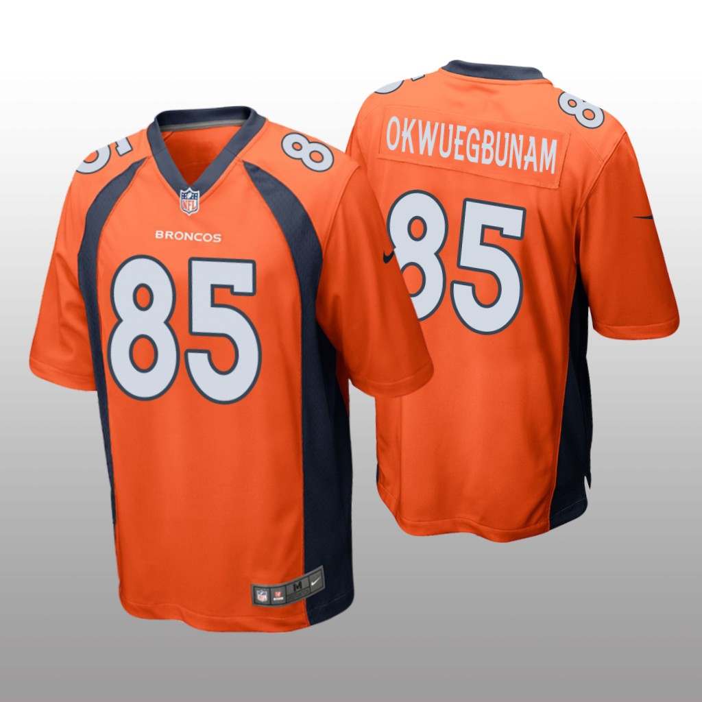 Denver Broncos Albert Okwuegbunam Orange Jersey Game - Men's