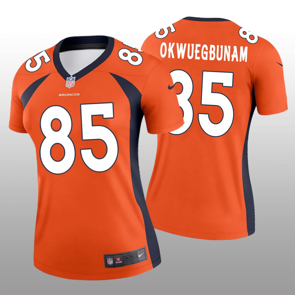 Denver Broncos Albert Okwuegbunam Orange Jersey Legend - Women's
