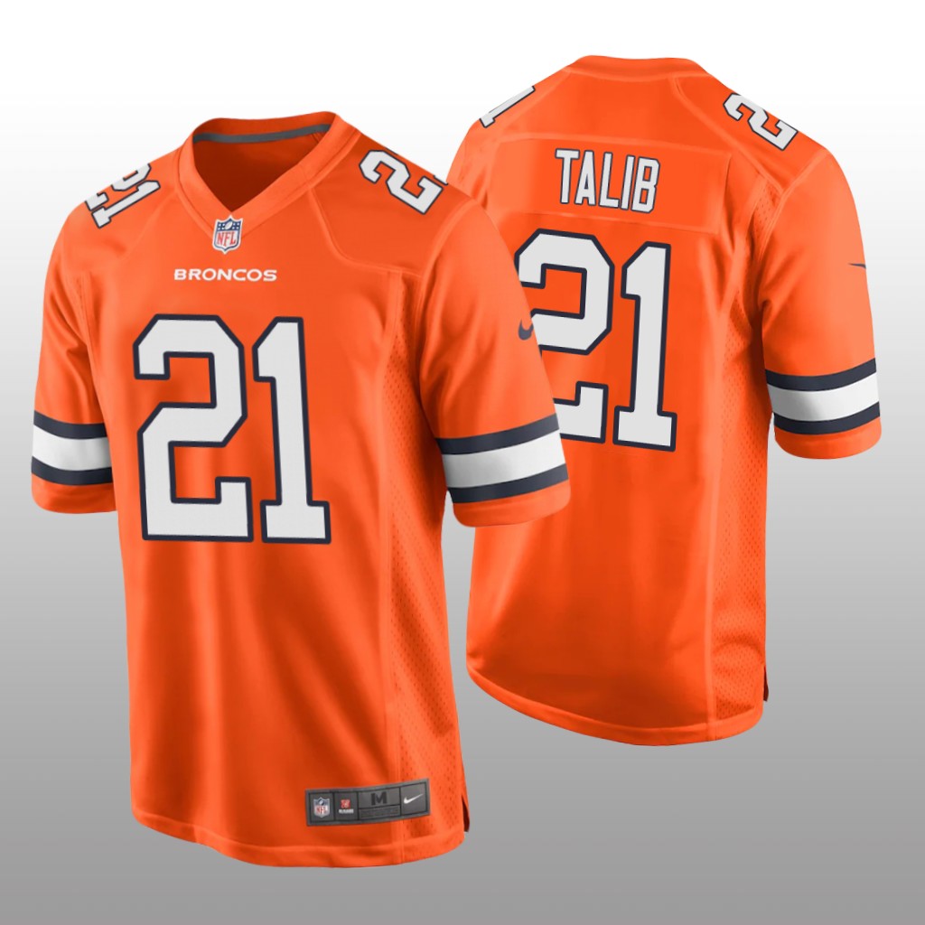 Denver Broncos Aqib Talib Orange Jersey Alternate Game - Men's