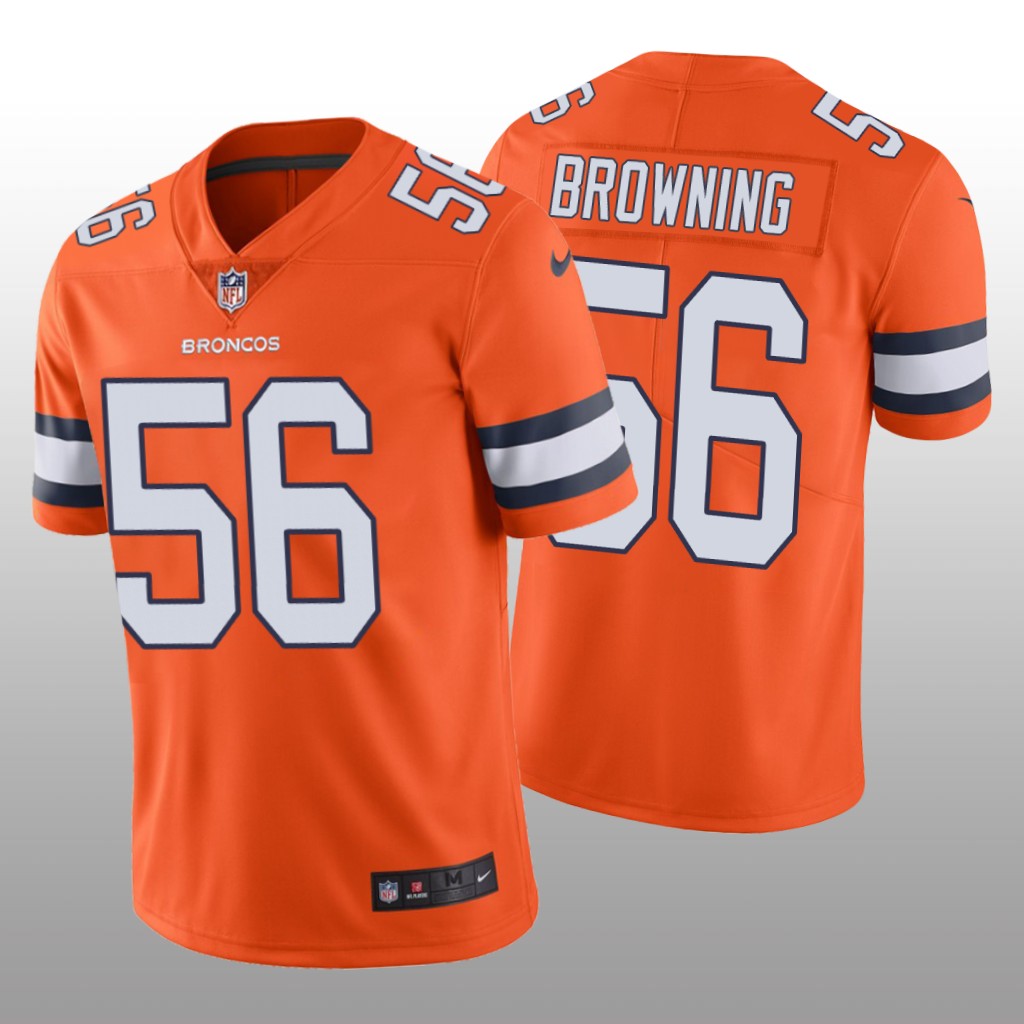 Denver Broncos Baron Browning Orange Jersey Color Rush Limited - Men's