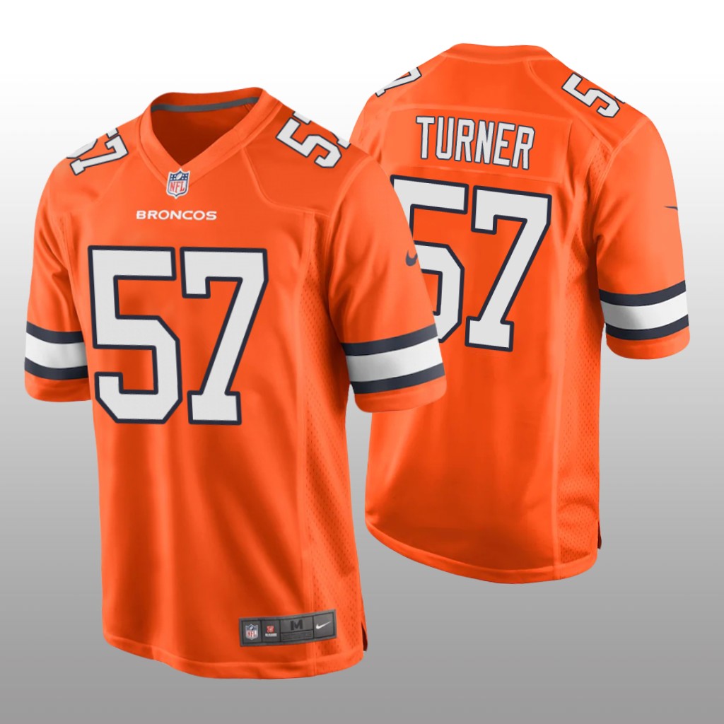 Denver Broncos Billy Turner Orange Jersey Alternate Game - Men's