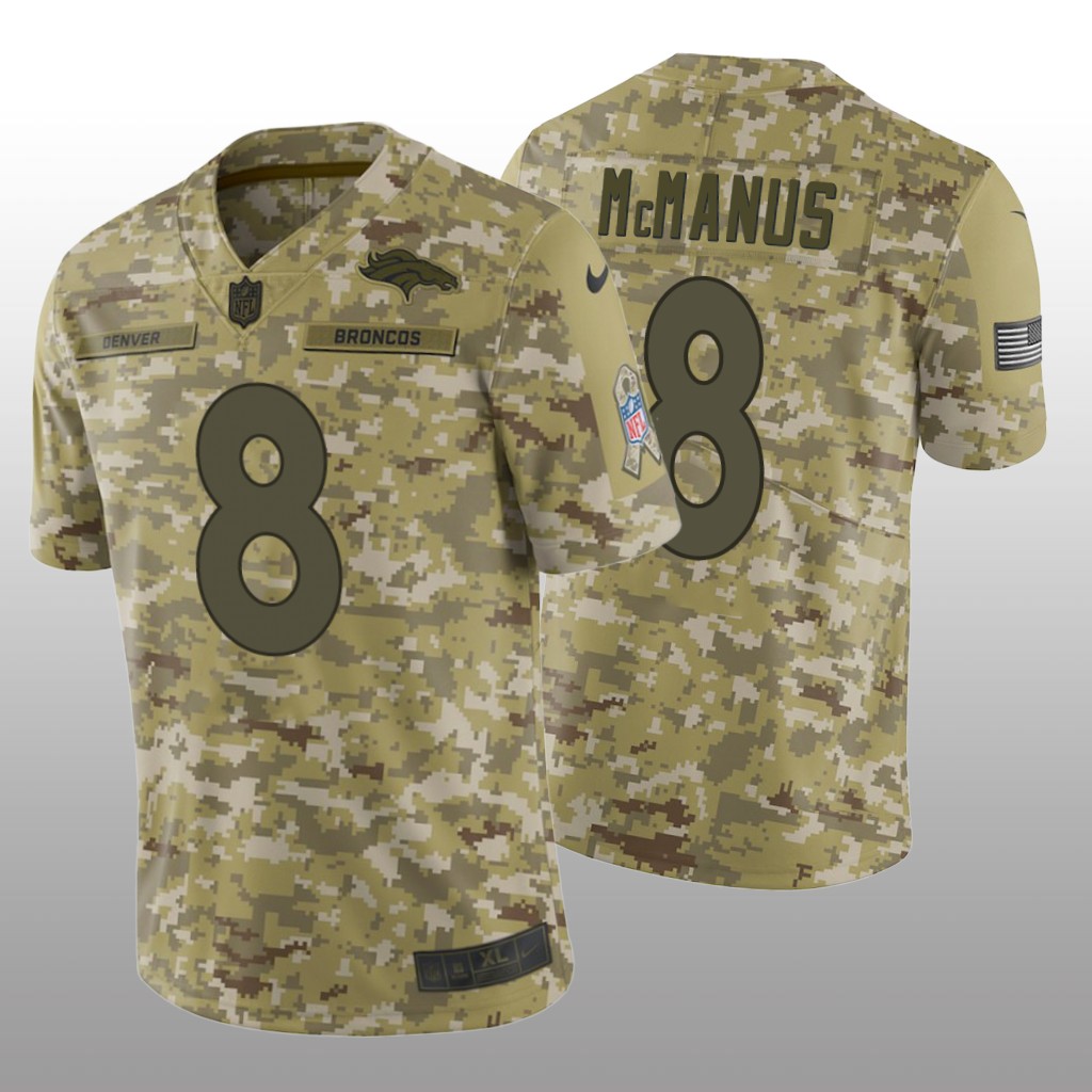 Denver Broncos Brandon McManus #8 Salute to Service Jersey - Camo