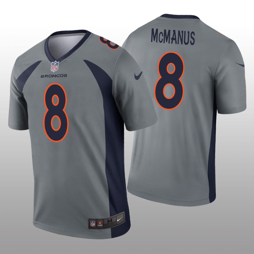 Denver Broncos Brandon McManus Gray Jersey Inverted Legend - Men's