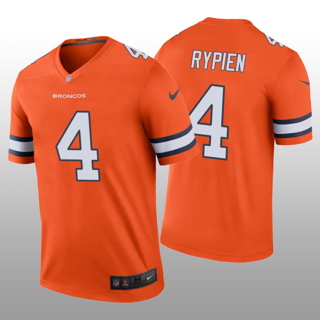 Denver Broncos Brett Rypien Orange Jersey Color Rush Legend - Men's
