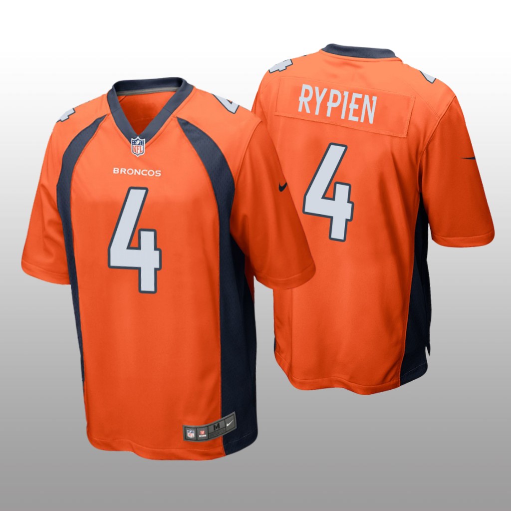 Denver Broncos Brett Rypien Orange Jersey Game - Men's