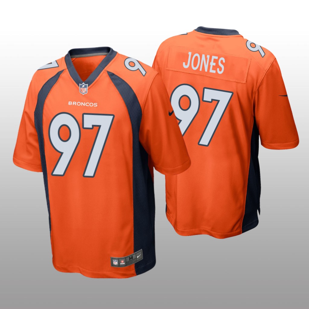 Denver Broncos D.J. Jones Orange Jersey Game - Men's