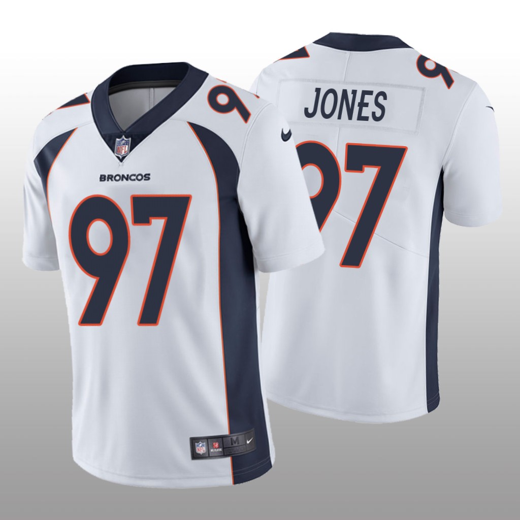 Denver Broncos D.J. Jones White Jersey Vapor Limited Vapor Limited - Men's