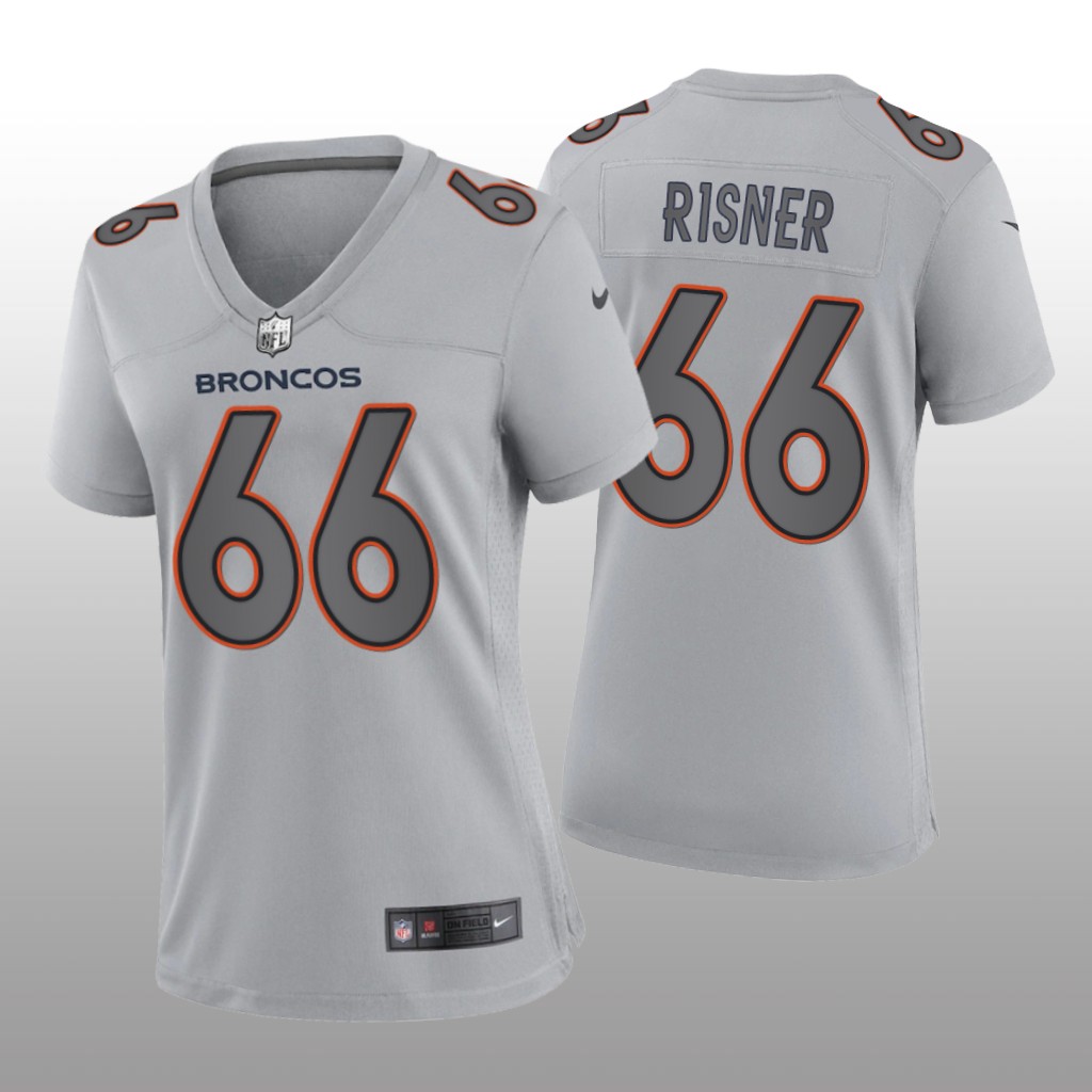 Denver Broncos Dalton Risner Gray Jersey Atmosphere Fashion Game - Women's