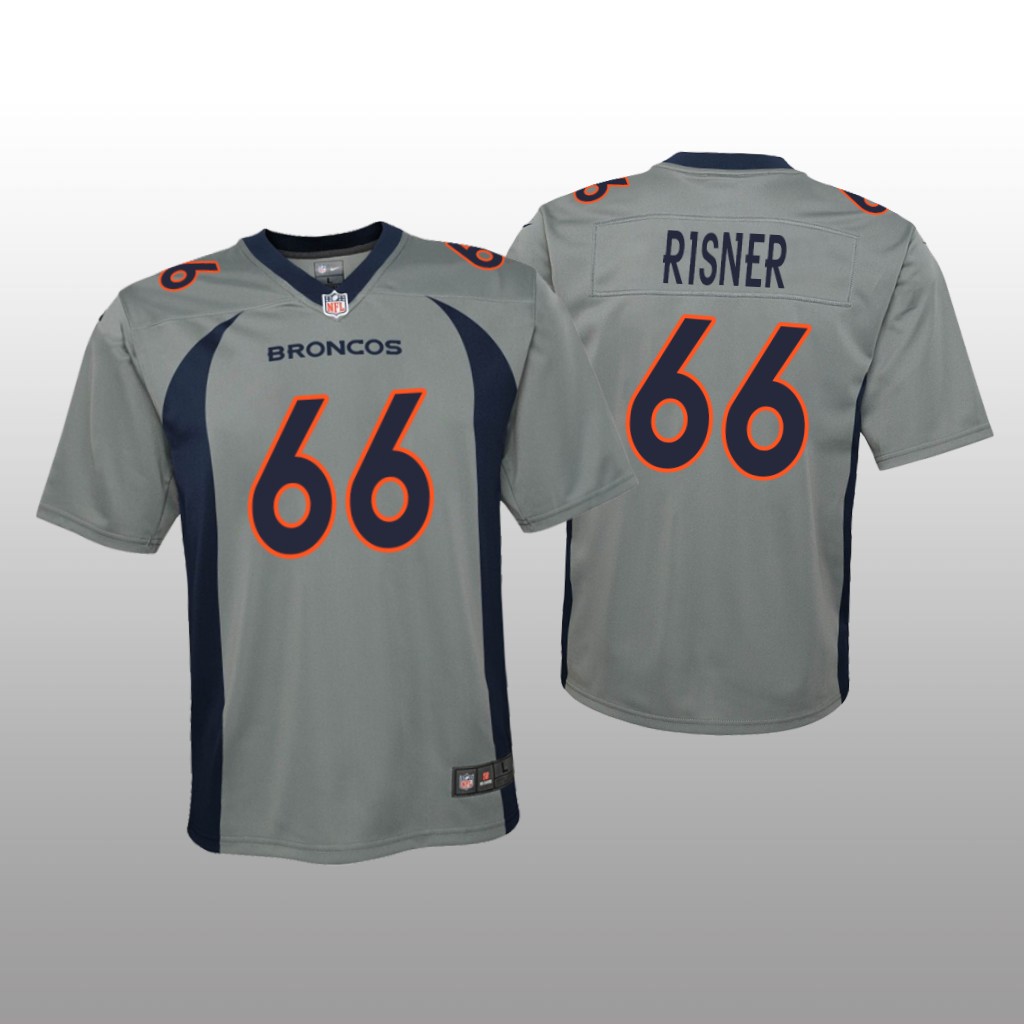 Denver Broncos Dalton Risner Gray Jersey Inverted Game - Youth