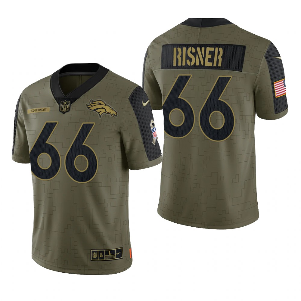 Denver Broncos Dalton Risner Olive Limited Jersey 2021 Salute To Service - Men's