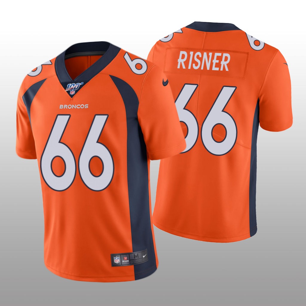 Denver Broncos Dalton Risner Orange Vapor Limited Jersey 100th Season - Men's