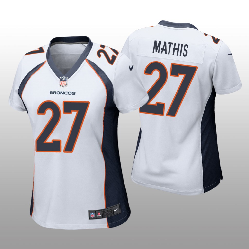 Denver Broncos Damarri Mathis White Jersey Game - Women's