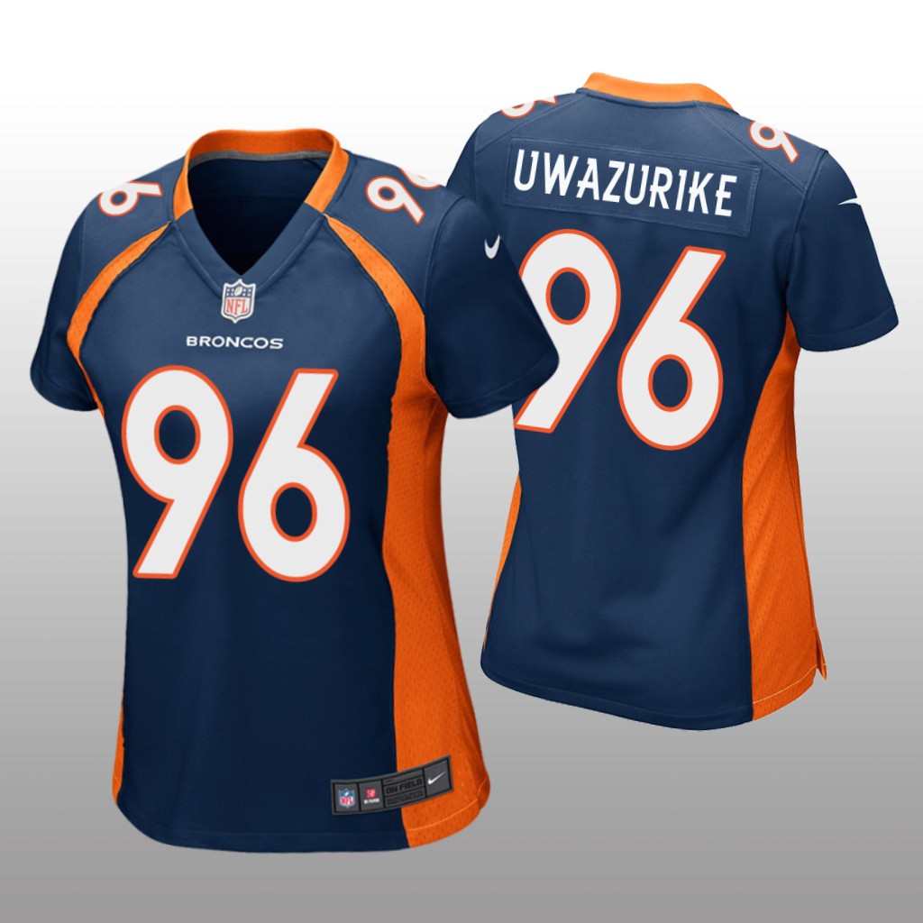 Denver Broncos Eyioma Uwazurike Navy Jersey Game - Women's