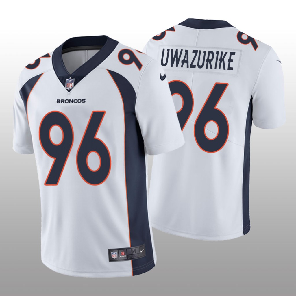 Denver Broncos Eyioma Uwazurike White Jersey Vapor Limited Vapor Limited - Men's