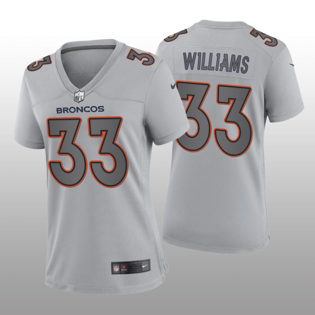 Denver Broncos Javonte Williams Gray Jersey Atmosphere Fashion Game - Women's