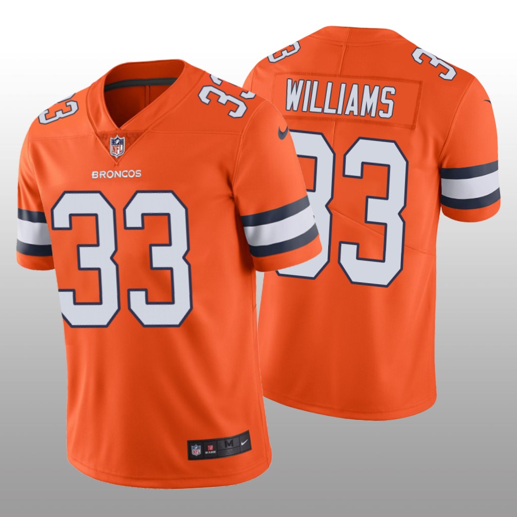 Denver Broncos Javonte Williams Orange Jersey Color Rush Limited - Men's