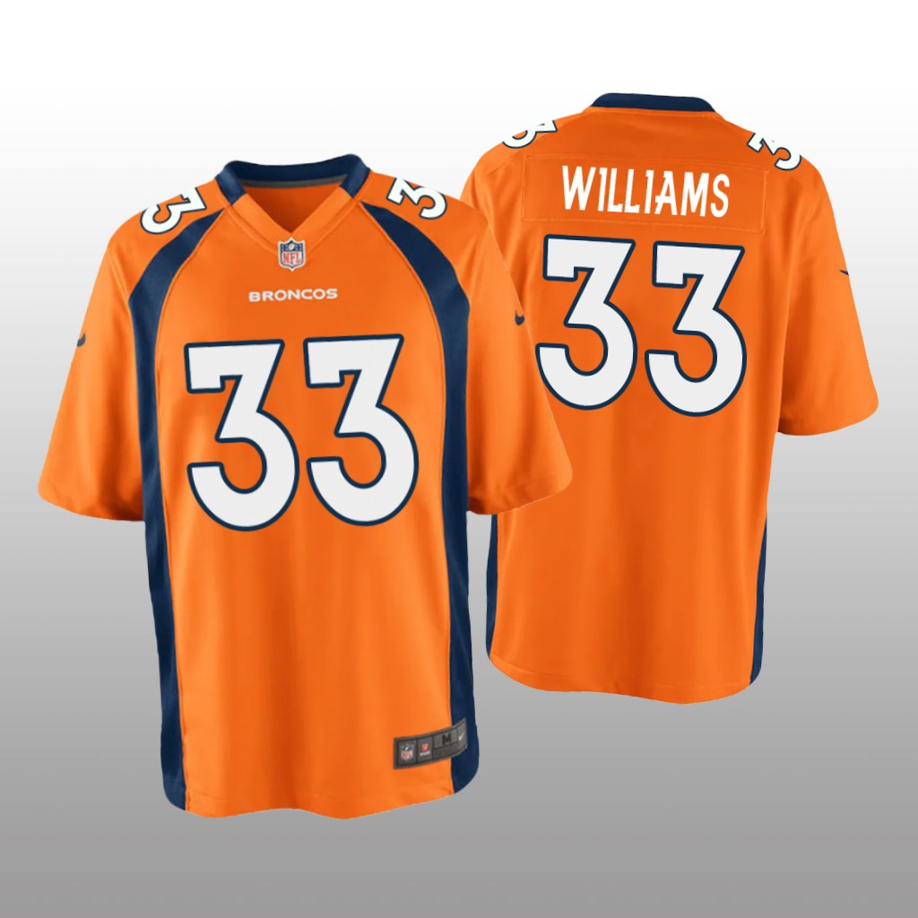Denver Broncos Javonte Williams Orange Jersey Game - Youth