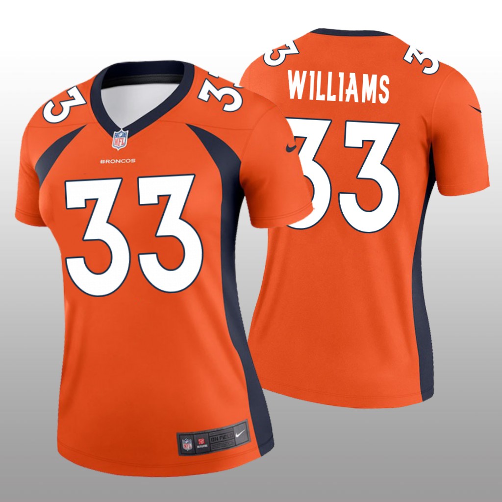 Denver Broncos Javonte Williams Orange Jersey Legend - Women's