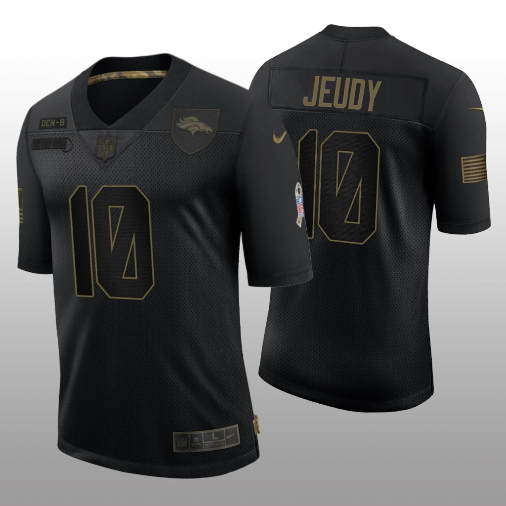 Denver Broncos Jerry Jeudy Black Limited Jersey 2020 Salute to Service - Men's