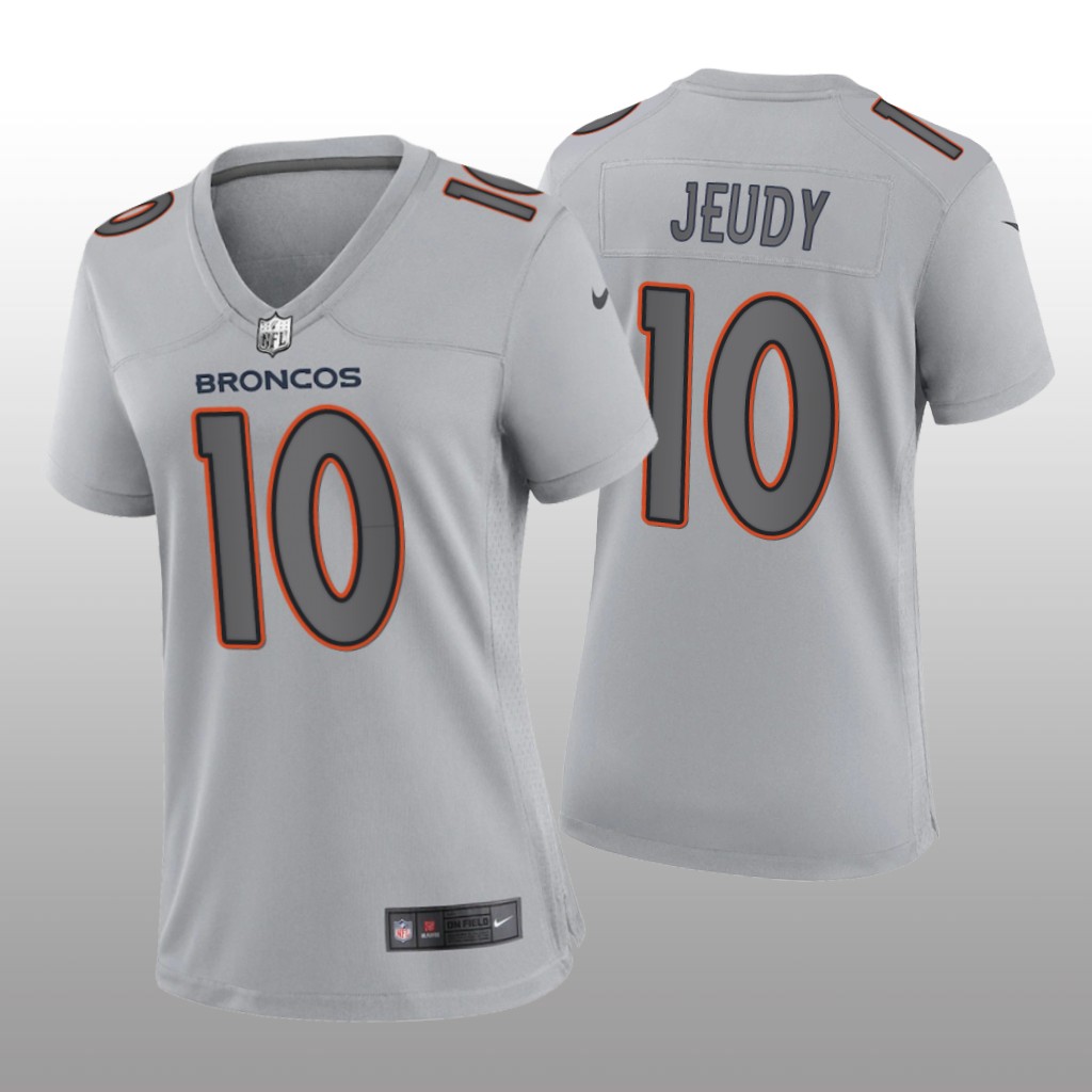 Denver Broncos Jerry Jeudy Gray Jersey Atmosphere Fashion Game - Women's