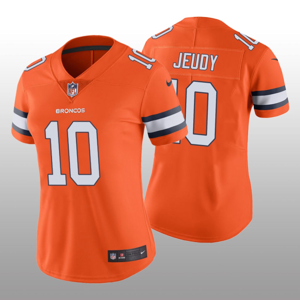 Denver Broncos Jerry Jeudy Orange Jersey Color Rush Limited - Women's