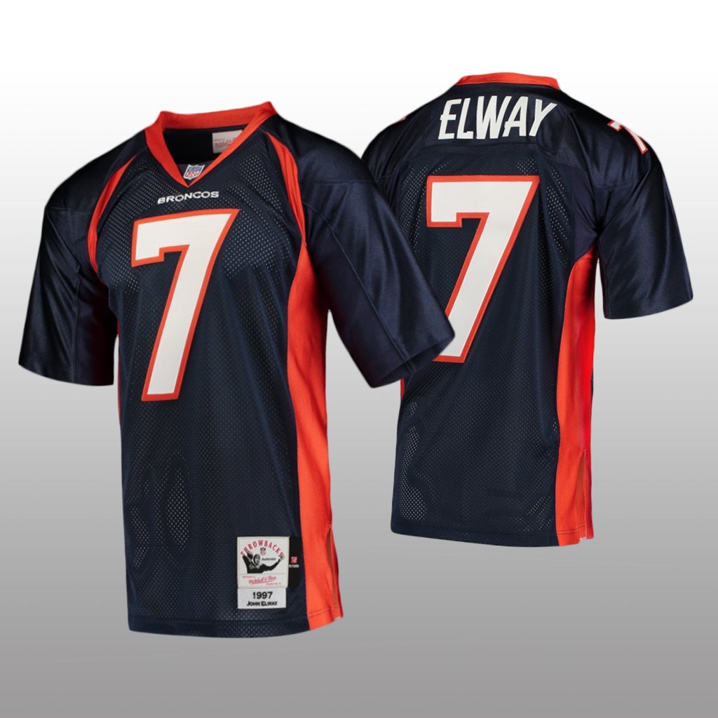 Denver Broncos John Elway Mitchell & Ness Navy Throwback 1997 Jersey - Men's