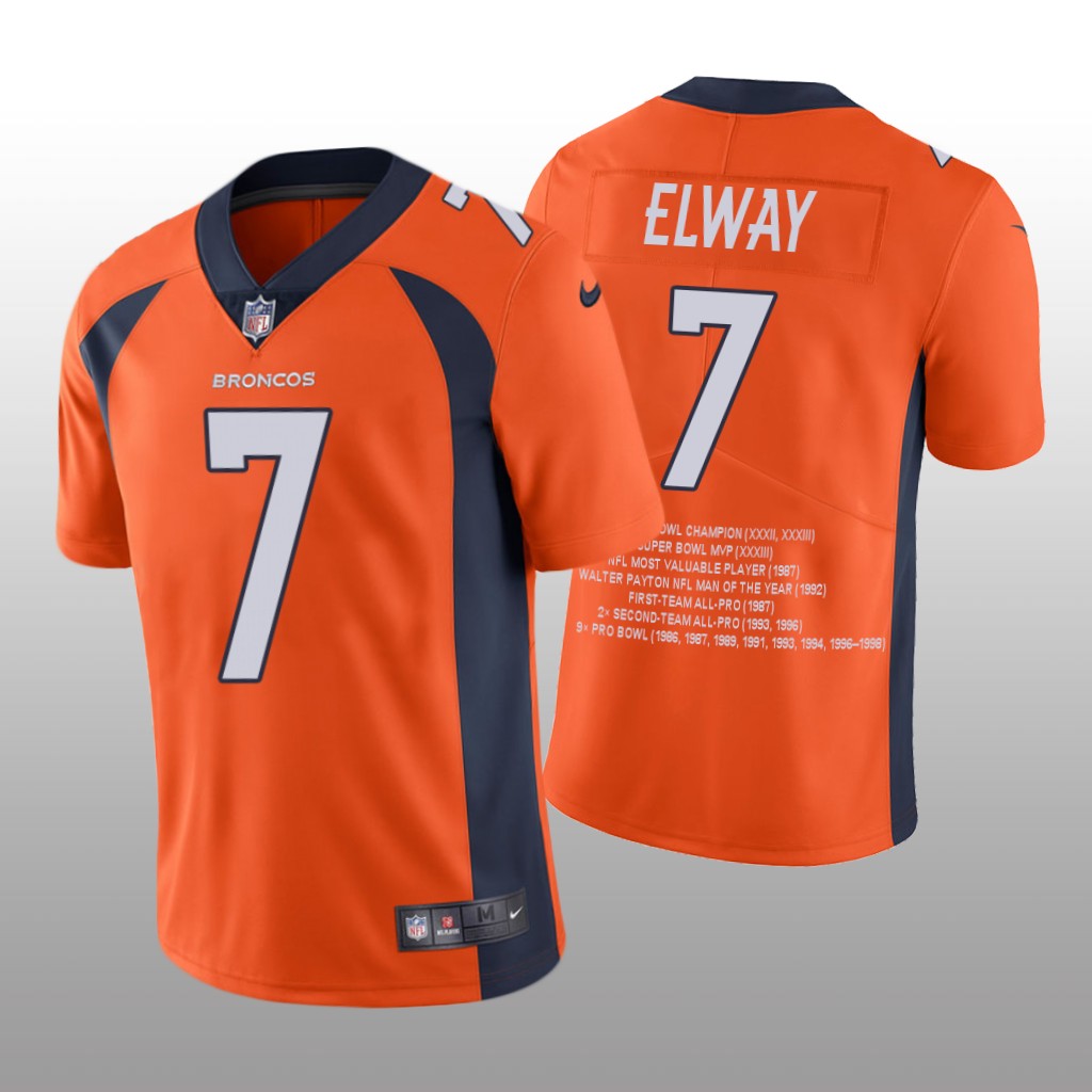 Denver Broncos John Elway Orange Limited Edition Career Highlight - Men's