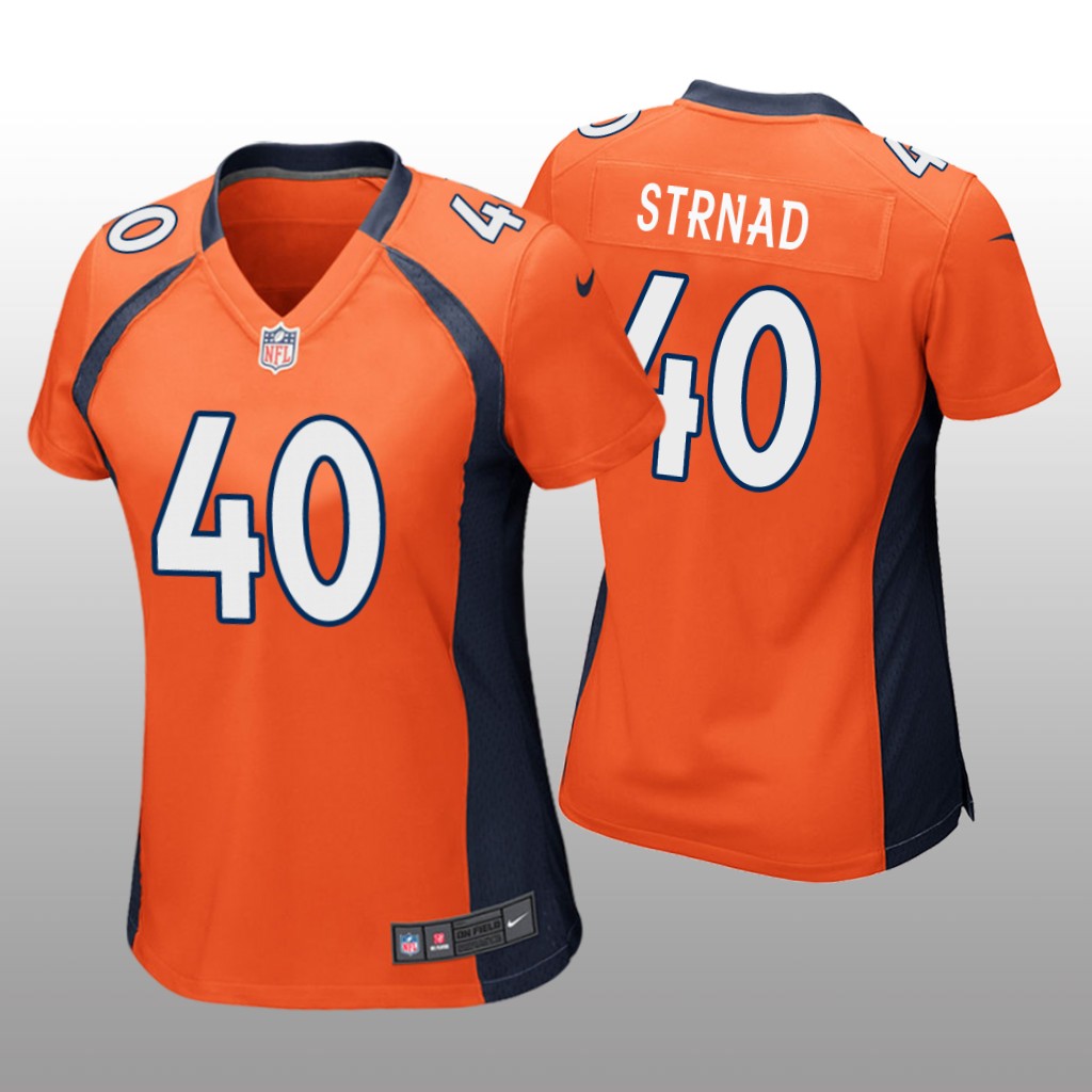 Denver Broncos Justin Strnad Orange Jersey Game - Women's