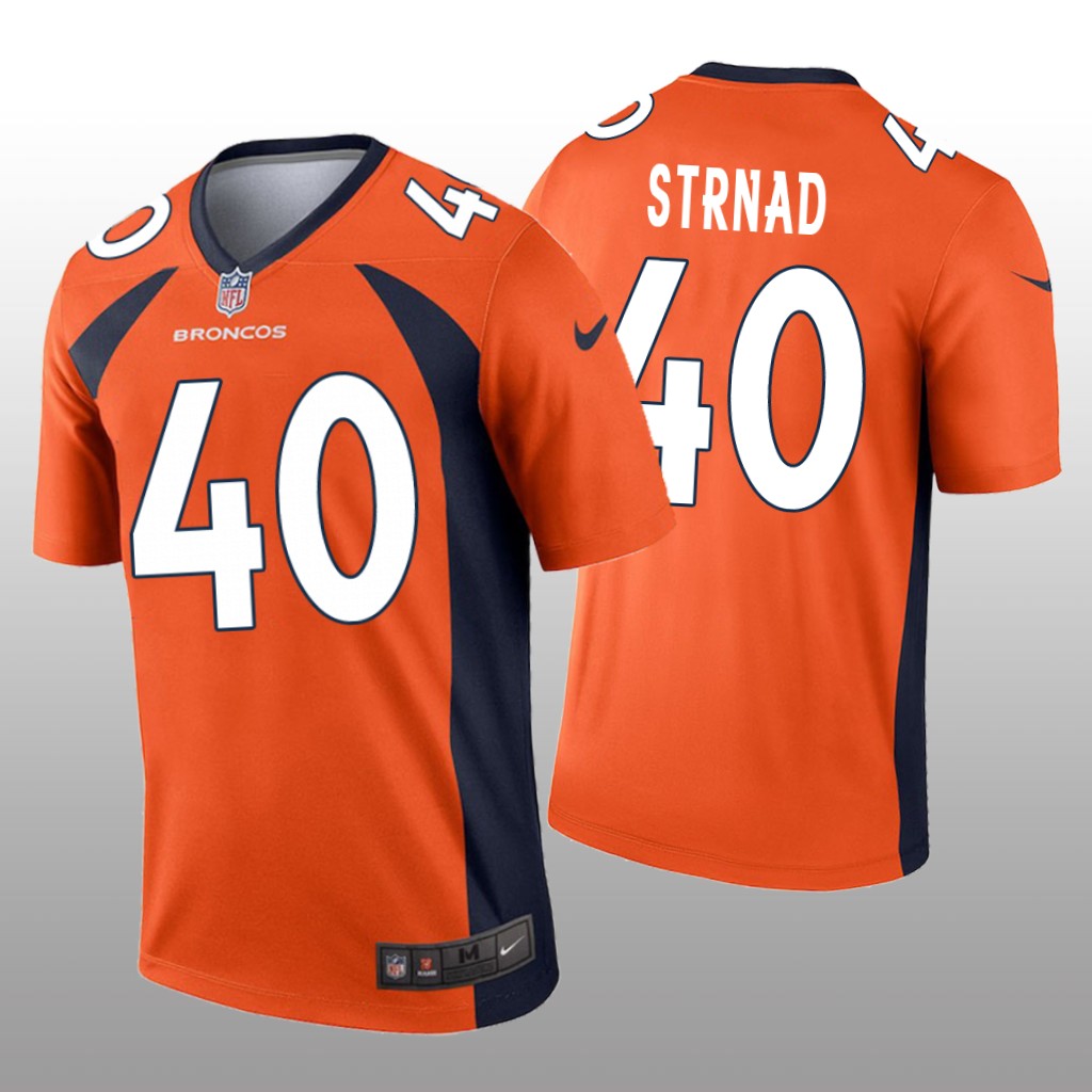 Denver Broncos Justin Strnad Orange Jersey Legend - Men's