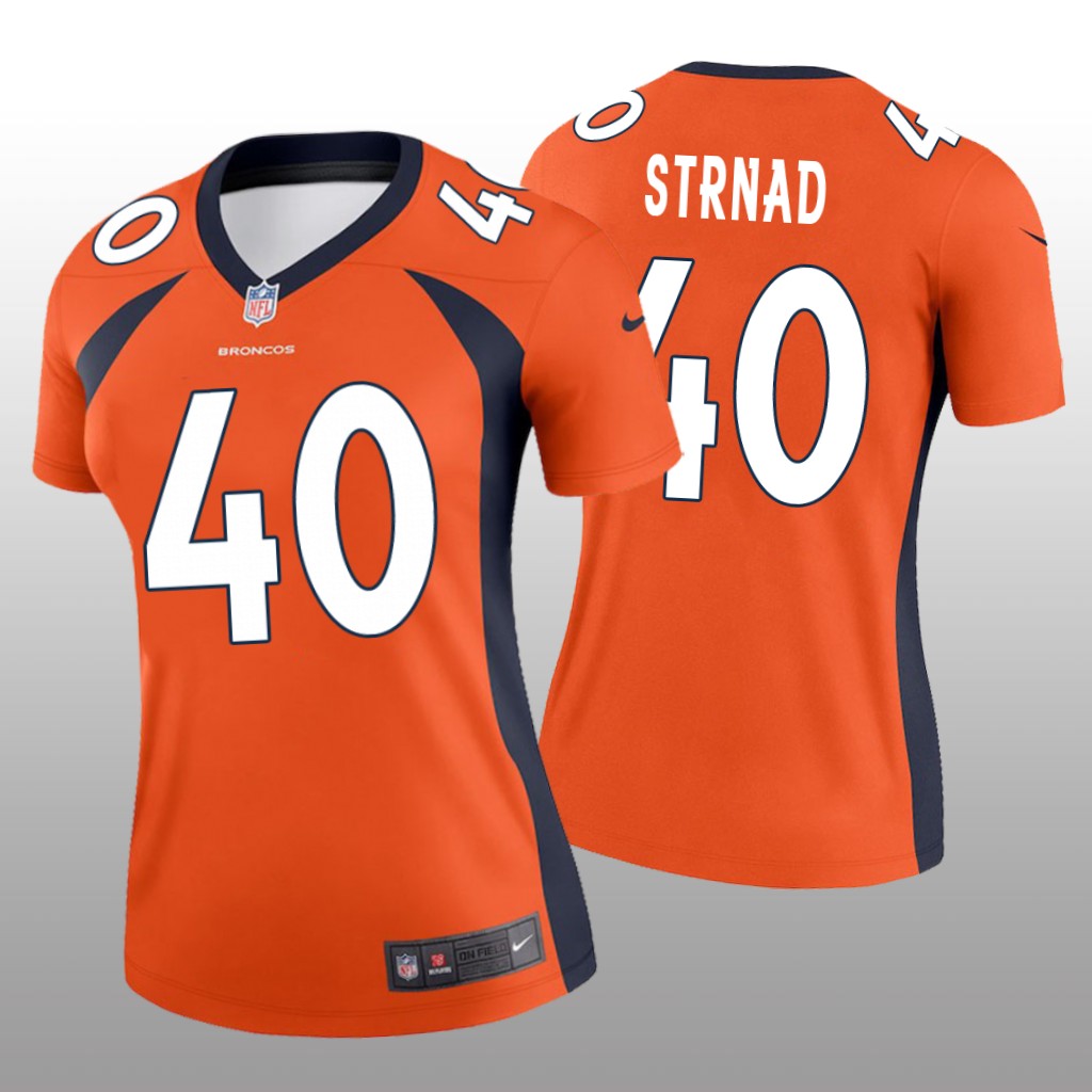 Denver Broncos Justin Strnad Orange Jersey Legend - Women's