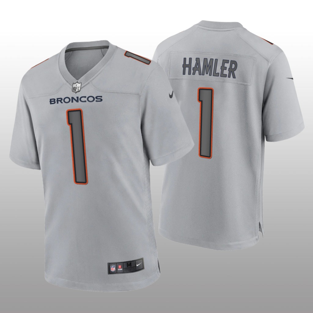 Denver Broncos K.J. Hamler Gray Jersey Atmosphere Fashion Game - Men's